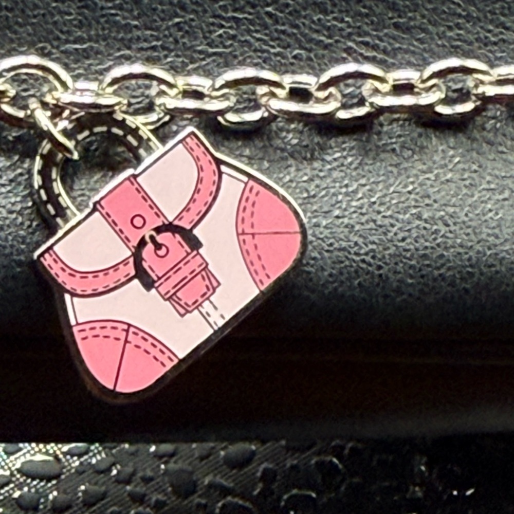 Coach Soho Purse Bag Charm – Multicolor Handbag Charms | Silver Tone - Picture 5 of 11